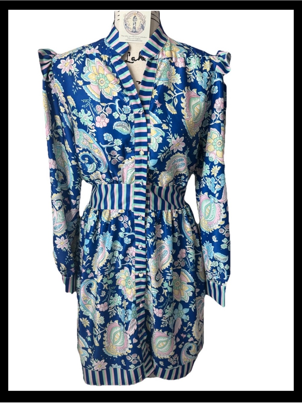New Sunday Up Shirt Dress Size Small Paisley Dreams